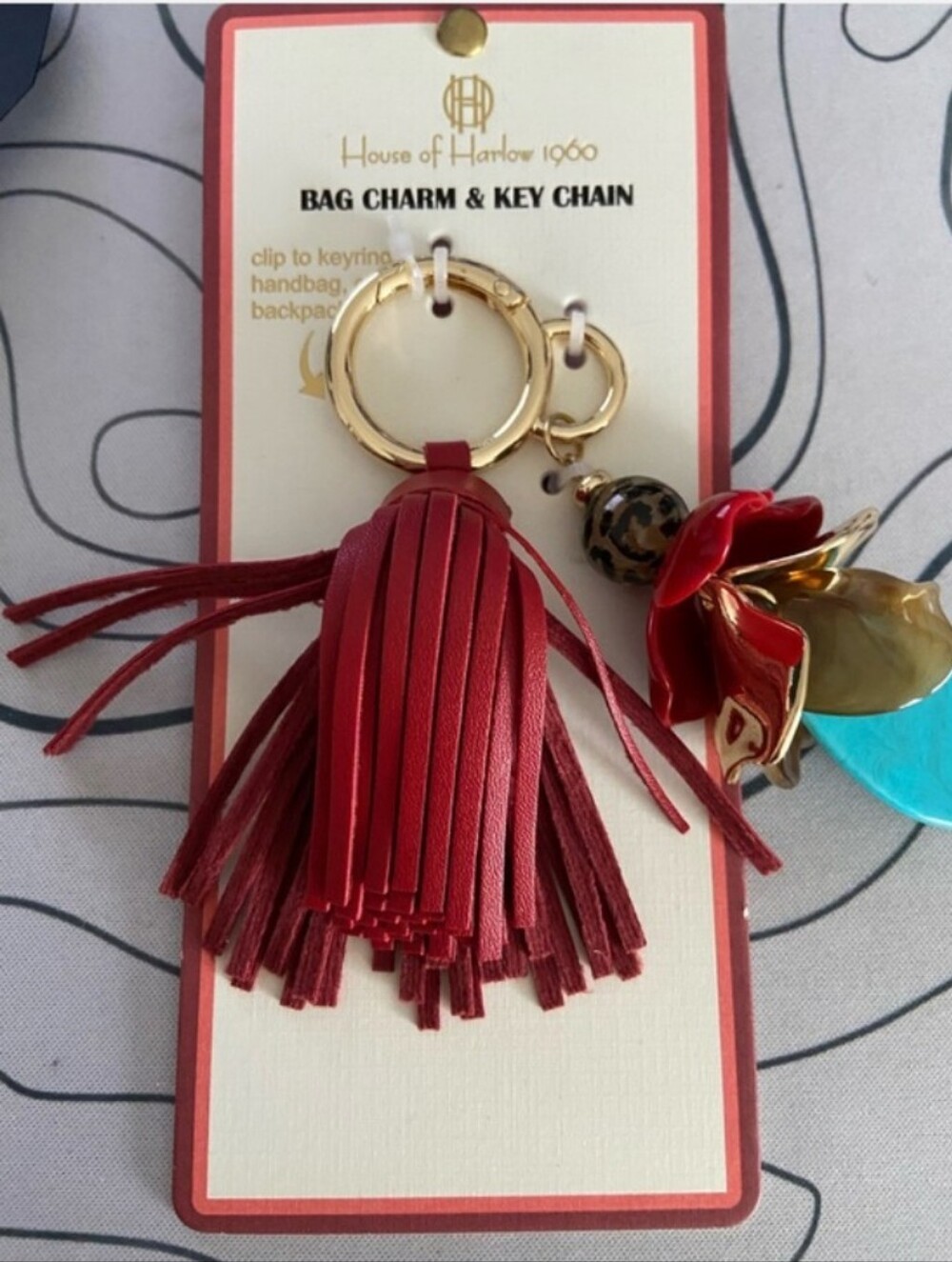 House of Harlow-1960 Tassel Key & Bag Charm❤️🩵